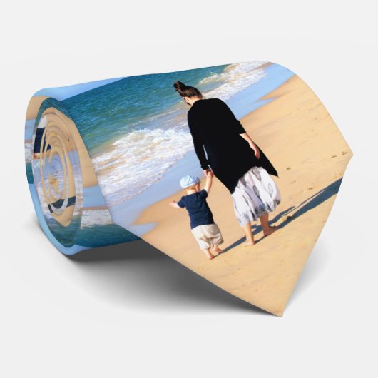 Aangepaste foto-Stropdas Uw ontwerp met Supermama Stropdas (Opgerold)