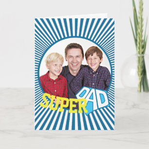 Aangepaste foto Super Dad Comic Kaart