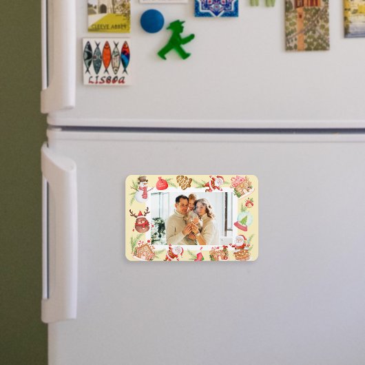 Aangepaste foto Sweet Santa Gingerbread House Magneet