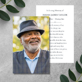 Aangepaste foto sympathie begrafenis gedenkteken K Visitekaartje