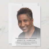 Aangepaste foto-sympathie begrafenis Memorial Bere Bedankkaart (Voorkant)