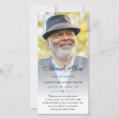 Aangepaste foto sympathie dank u herinnering bedankkaart (Voorkant)