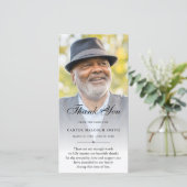 Aangepaste foto sympathie dank u herinnering bedankkaart (Staand voorkant)