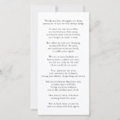 Aangepaste foto sympathie dank u herinnering bedankkaart (Achterkant)