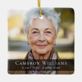 Aangepaste foto sympathie rouwbegrafenis herdenkin keramisch ornament (Voorkant)