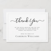 Aangepaste foto sympathie rouwverwerking dank u ka bedankkaart (Achterkant)