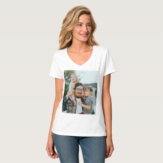 Aangepaste foto t-shirt (Voorkant volledig)