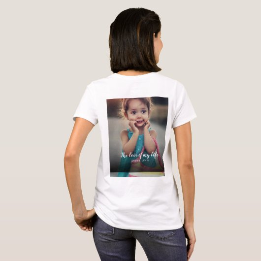 Aangepaste foto T-Shirt (Achterkant volledig)