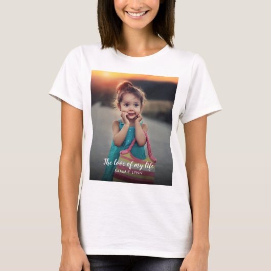 Aangepaste foto T-Shirt (Voorkant)