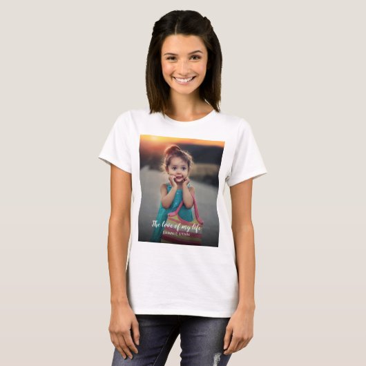 Aangepaste foto T-Shirt (Voorkant volledig)