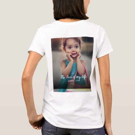 Aangepaste foto T-Shirt (Achterkant)