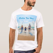 Aangepaste foto-T-Shirt-Gift met uw foto en tekst T-shirt (Voorkant)