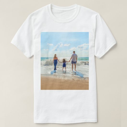 Aangepaste foto T-shirt - Uw ontwerp - Vakantie (Design voorkant)