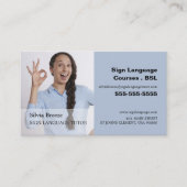 Aangepaste foto, Taaktaantaal Visitekaartje (Voorkant)