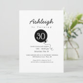 Aangepaste foto taart 30e verjaardag uitnodiging (Staand voorkant)