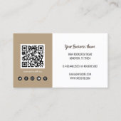 Aangepaste foto taart bakkerij winkel QR code Visitekaartje (Achterkant)