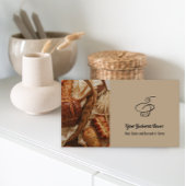 Aangepaste foto taart bakkerij winkel QR code Visitekaartje