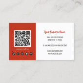 Aangepaste foto taart bakkerij winkel QR code Visitekaartje (Achterkant)