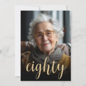 Aangepaste foto Tachtig 80ste verjaardagsfeestje Kaart (Voorkant)