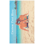 Aangepaste foto tafelkleed met tekst (Voorkant)