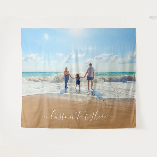 Aangepaste foto Tapestry Gift Uw foto's en tekst Wandkleed (Voorkant (horizontaal))