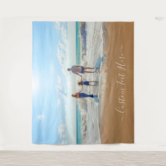 Aangepaste foto Tapestry Gift Uw foto's en tekst Wandkleed (Voorkant)