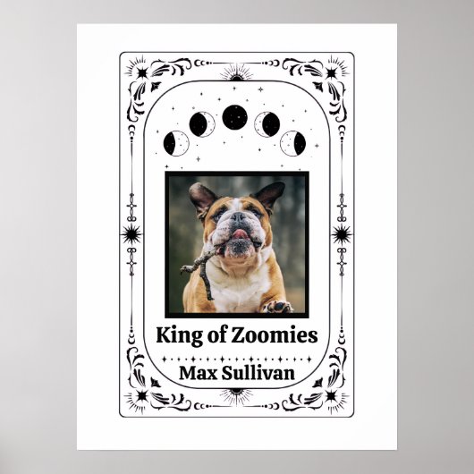 Aangepaste foto Tarot Hond Liefhebber Persoonlijk Poster (Voorkant)