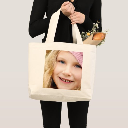 AANGEPASTE FOTO-TASSEN GROTE TOTE BAG (Voorkant (product))