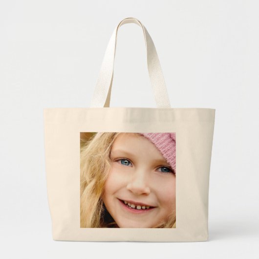 AANGEPASTE FOTO-TASSEN GROTE TOTE BAG (Voorkant)