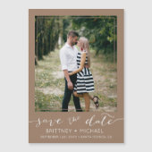 Aangepaste foto taupe save the date (Voorkant)