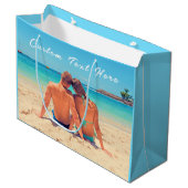 Aangepaste foto-tekentafag je Romantische foto's Groot Cadeauzakje (Voorkant Gekanteld)