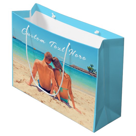 Aangepaste foto-tekentafag je Romantische foto's Groot Cadeauzakje (Voorkant Gekanteld)