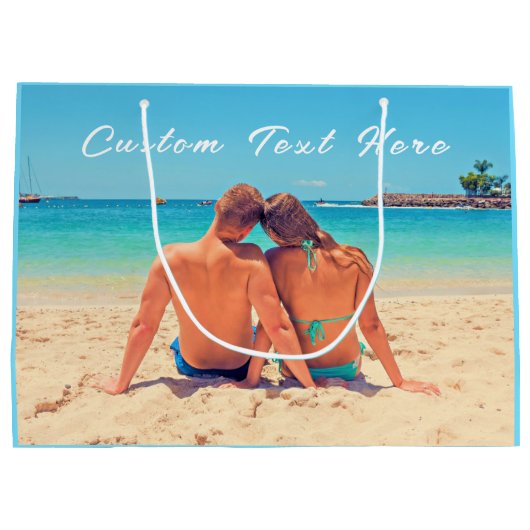 Aangepaste foto-tekentafag je Romantische foto's Groot Cadeauzakje (Achterkant)