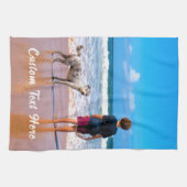 Aangepaste foto-tekenteukenhanddoek Uw foto-cadeau Theedoek (Horizontaal)