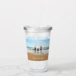Aangepaste foto tekst acryl tumbler uw eigen ontwe drinkbeker