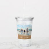 Aangepaste foto-tekst Acrylbrochure Uw eigen ontwe Acryl Drinkbeker (Voorkant)