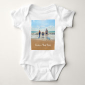 Aangepaste foto-tekst Baby Bodysuit uw fotoontwerp (Voorkant)