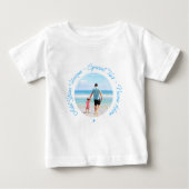 Aangepaste foto-tekst Baby T-Shirt je familiefoto' (Voorkant)