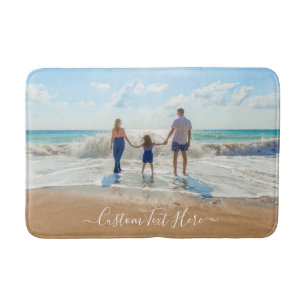 Aangepaste foto tekst badmat met uw foto's