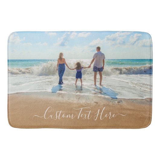 Aangepaste foto-tekst Bath Mat Your Family Photos (Voorkant)