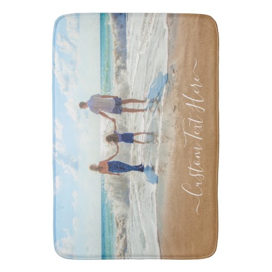 Aangepaste foto-tekst Bath Mat Your Family Photos (Voorkant Verticaal)