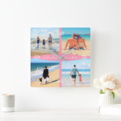 Aangepaste foto Tekst Collage Familie Liefde op ma Vierkante Klok (Huis)