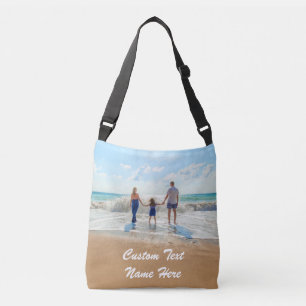 Aangepaste foto-tekst Crossbody Bag Uw foto-cadeau Tas