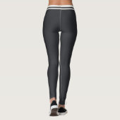 Aangepaste foto tekst Cute Strepen Neutraal Caviar Leggings (Achterkant)