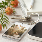 Aangepaste foto + tekst Een Afbeelding Acryl Sleut Sleutelhanger (Voorkant Rechts)