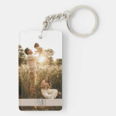 Aangepaste foto + tekst Een Afbeelding Acryl Sleut Sleutelhanger (achterkant)