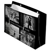 Aangepaste foto, tekst en kleur bruiloft Afstudere Groot Cadeauzakje (Voorkant Gekanteld)