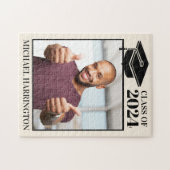 Aangepaste foto, tekst en kleur legpuzzel (Horizontaal)