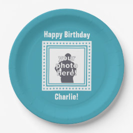 AANGEPASTE FOTO, TEKST EN KLEURpapier borden Papieren Bordje