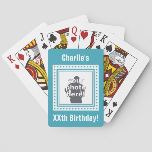 AANGEPASTE FOTO-, TEKST- EN KLEURspeelkaarten Speelkaarten (Achterkant)